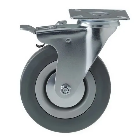 SCgb 55(o) - Аппаратное колесо 125 мм (площадка, поворотн., тормоз, подш. скольж.)